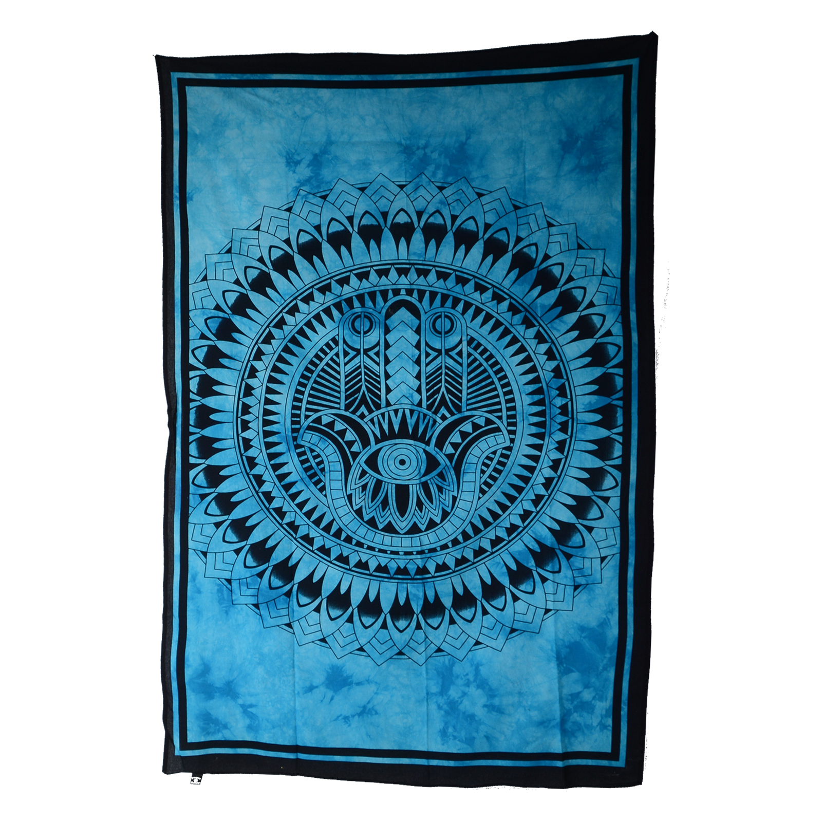 Kunst Und Magie Kunst und Magie Wandbehang "Hand der Fatima" Mandala Dekotuch Tagesdecke Hamsa ca. 200 x 135 cm