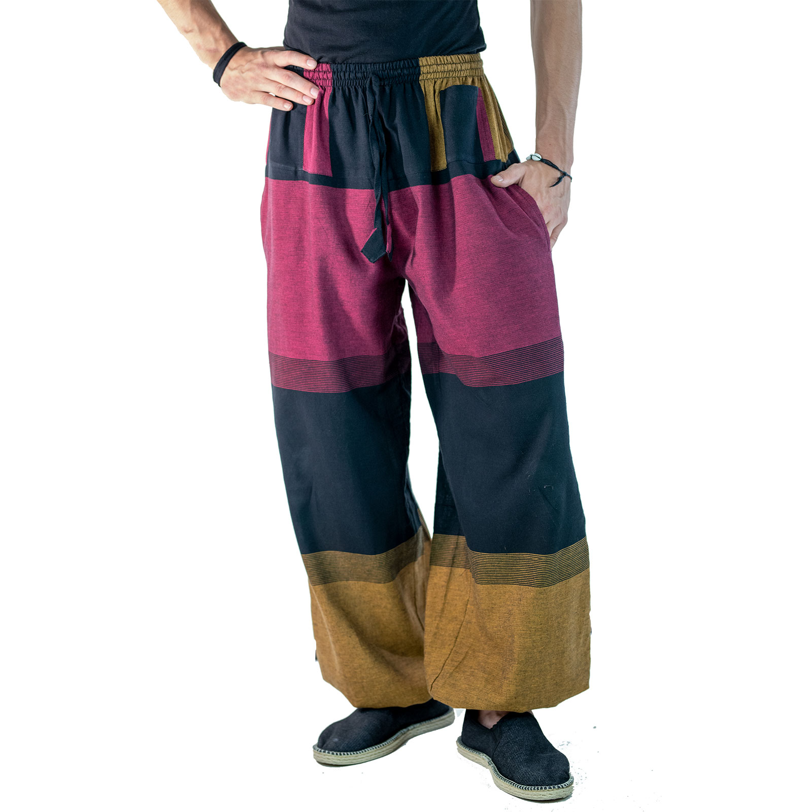 Kunst Und Magie KUNST UND MAGIE Yogahose Pumphose Pluderhose mehrfarbig aus Baumwolle lang