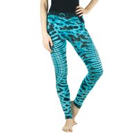 Kunst und Magie Damen Yoga Leggings Atmungsaktive Tie Dye Batik Yogahose