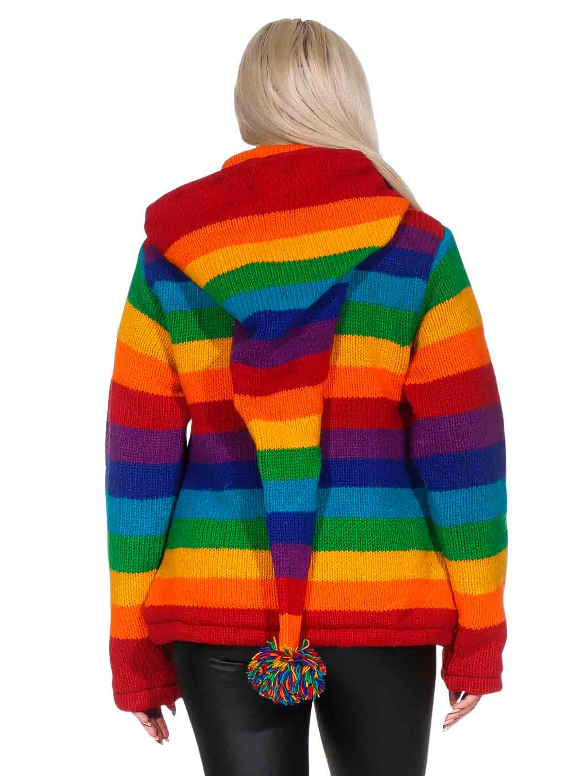 Strickjacke Damen Mit Regenbogen-Streifen - Leichter Cardigan Für Sommer & Übergangszeit