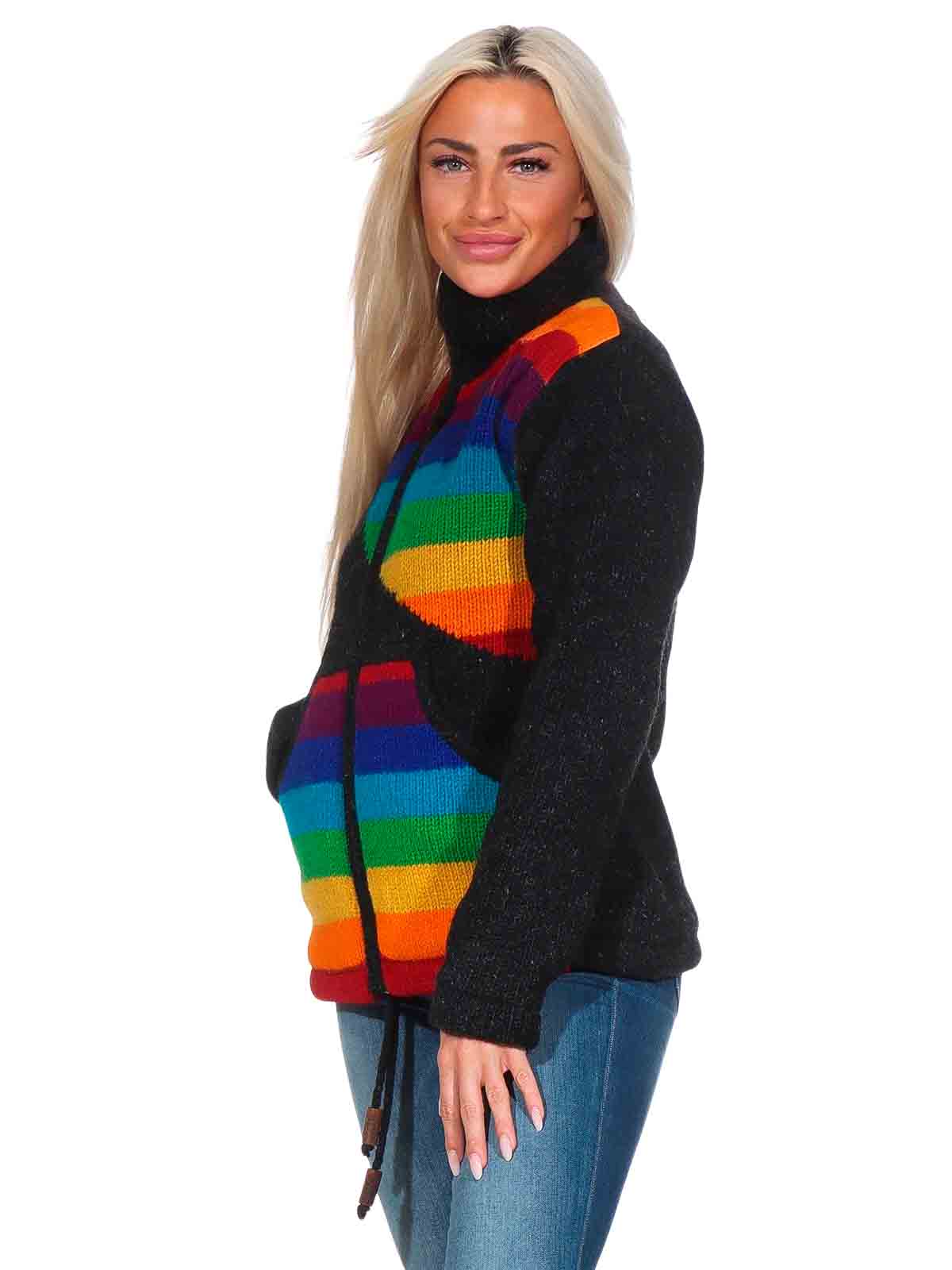Colorful Bunte Winterpullover Damen Damen Strickjacke Gefütterte