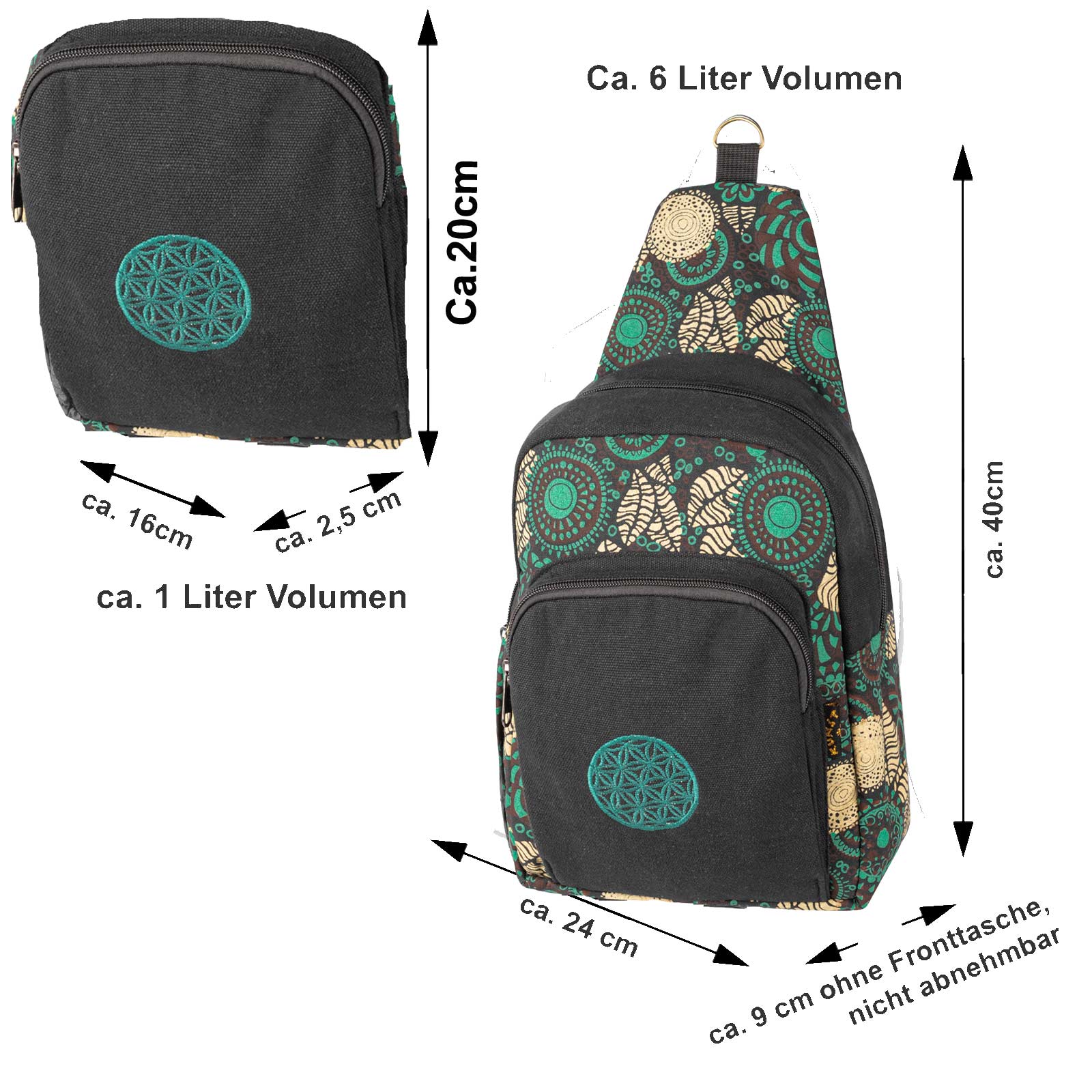 Sling Rucksack Mit Verstellbarem Gurt – Wasserabweisende Umhängetasche Für Outdoor & Reisen