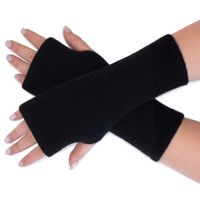 ALMHUBER Damen Armstulpen Stulpen Handwärmer Pulswärmer Handschuhe Lammwolle Strick Handschuhe