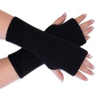 ALMHUBER Damen Armstulpen Stulpen Handwärmer Pulswärmer Handschuhe Lammwolle Strick Handschuhe