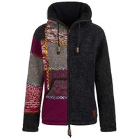  Strickjacke Schurwolle Klassich Nordisch Wolle Jacke Thermo-Hoch--Kragen Futter Unisex