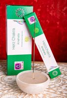 12er Großpackung Herz-Chakra Anahata Räucherstäbchen - Holy Smokes Chakra Duftstäbchen
