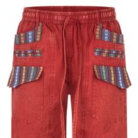 Kurze Aladin Herren Hose 3/4 Baggy Cargo Yoga Pants Hippie Goa Baumwoll Shorts  
