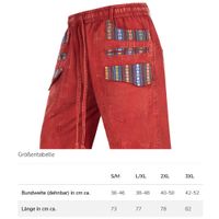 Kurze Aladin Herren Hose 3/4 Baggy Cargo Yoga Pants Hippie Goa Baumwoll Shorts  