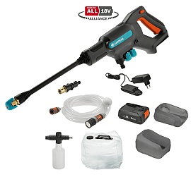 Gardena Akku-Mitteldruckreiniger AquaClean 24/18V P4A Premium Set