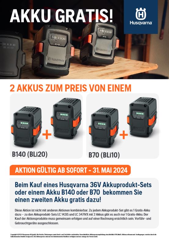 Husqvarna Akku Aktion 2024