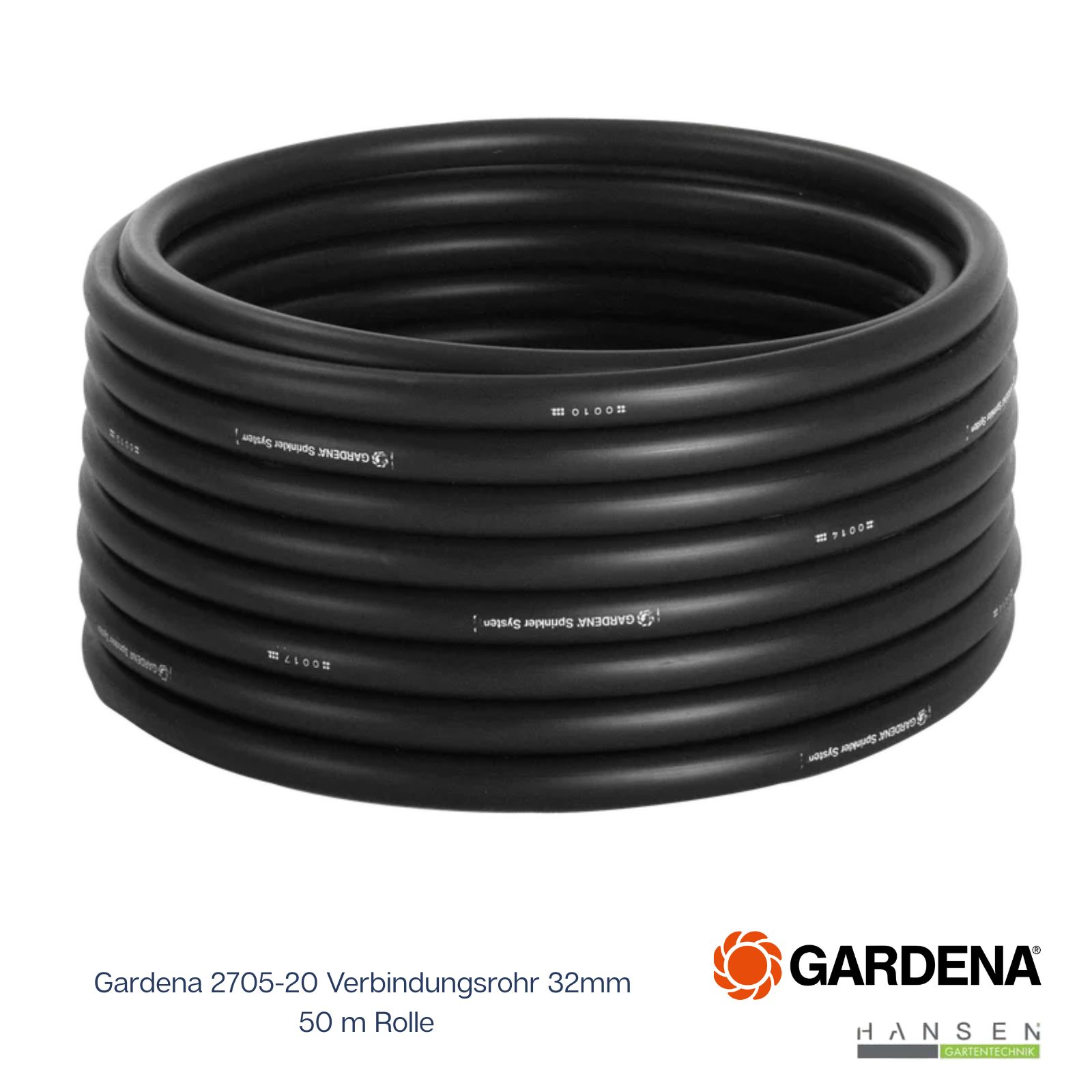 Abbildung zeigt freigestelltes Produktbild zu Gardena 2705-20 Verbindungsrohr 32mm als 50 m Rolle