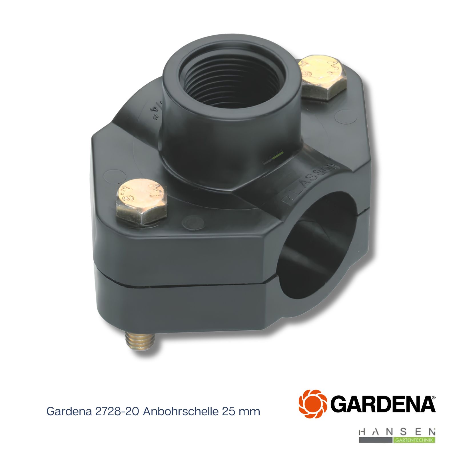 Abbildung zeigt freigestelltes Produktbild zu GARDENA Anbohrschelle 25mm, Art.-Nr.2728-20 