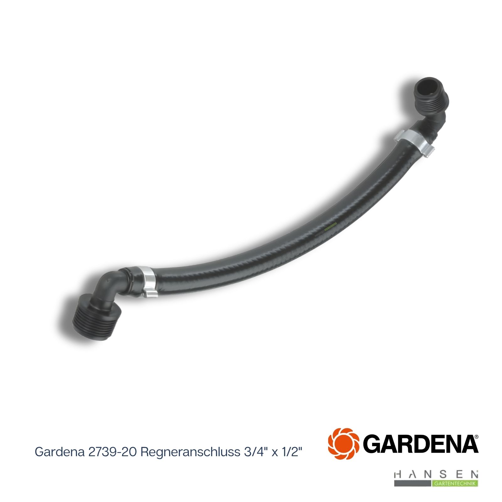 Abbildung zeigt freigestelltes Produktbild zu GARDENA Regneranschluss 3/4 x 1/2