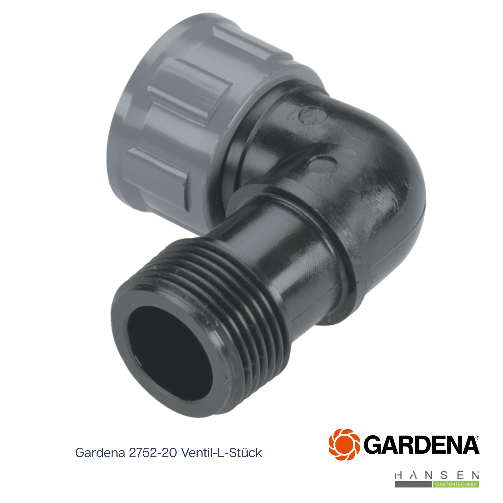 Abbildung zeigt freigestelltes Produktbild zu GARDENA Ventil-L-Stück 2752-20
