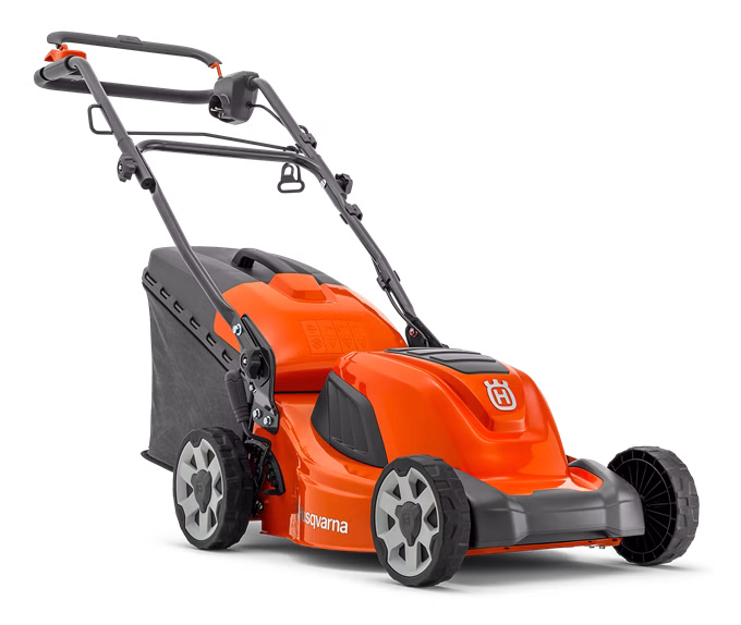 Abbildung zeigt einen Husqvarna Elektro-Rasenmäher