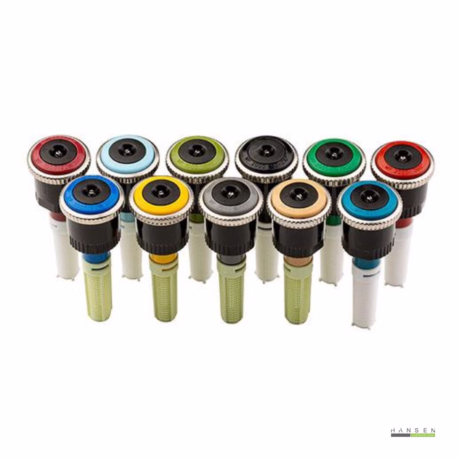 Die MP-Rotator Standard-Serie (Modelle MP-1000, MP-2000, MP-3000, MP-3500) bietet einen Radius von 2,5 bis 10,7 m und eine extrem niedrige Niederschlagsrate von nur 10 mm/h.