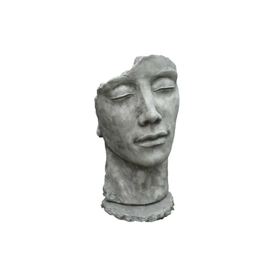 Vidroflor Gesicht Mann Antik Steinguss 115cm