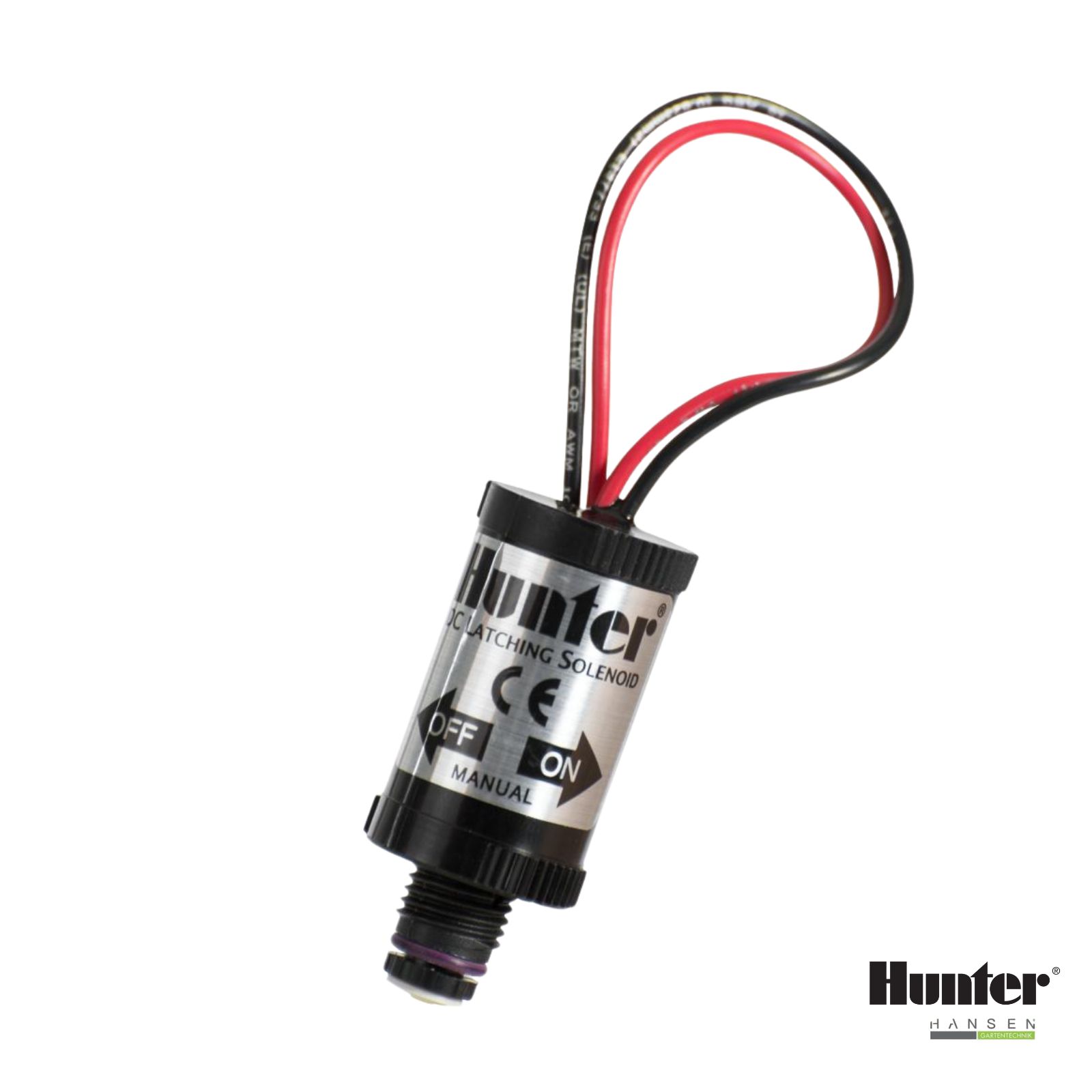 Abbildung zeigt eine impulsgesteuerte Hunter Magnetspule 458200 für Hunter WVL und/oder Node Controller zur Ventilsteuerung in der Frontansicht. Abbildung zeigt eine impulsgesteuerte Hunter Magnetspule 458200 für Hunter WVL und/oder Node Controller zur Ventilsteuerung in der Frontansicht.