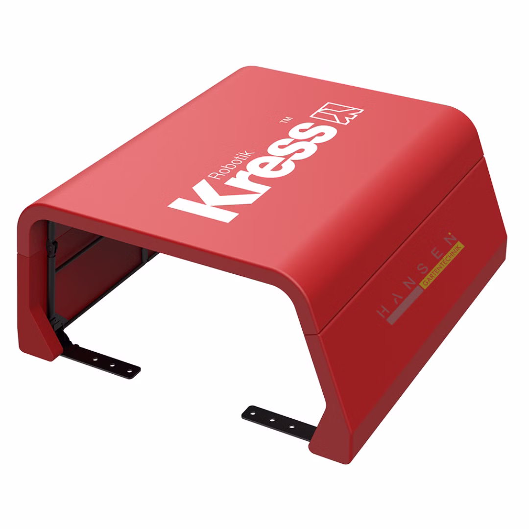 Abbildung zeigt Kress Mähroboter Zubehör: Kress Mega Garage KA0120. Sie wurde speziell für die Kress Mega Modelle entwickelt .