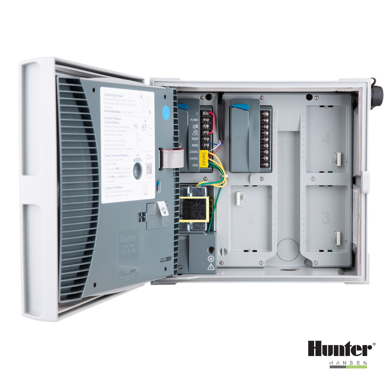 Abbildung zeigt Produktbild zu Hunter Steuergerät I2CF-800-PL. Das beliebte und kostengünstige ICC2-Steuergerät ist internetfähig und bietet eine Reihe praktischer Funktionen für die professionelle Verwaltung der Bewässerung aus der Ferne