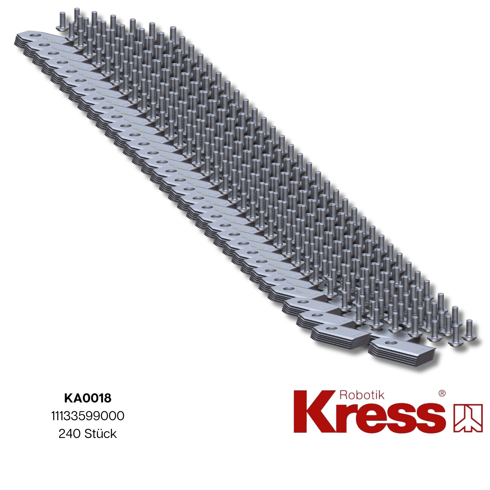 Abbildung zeigt freigestelltes Produktbild zu Kress KA0018 Longlife Klingen 240 Stück (Großpackung)