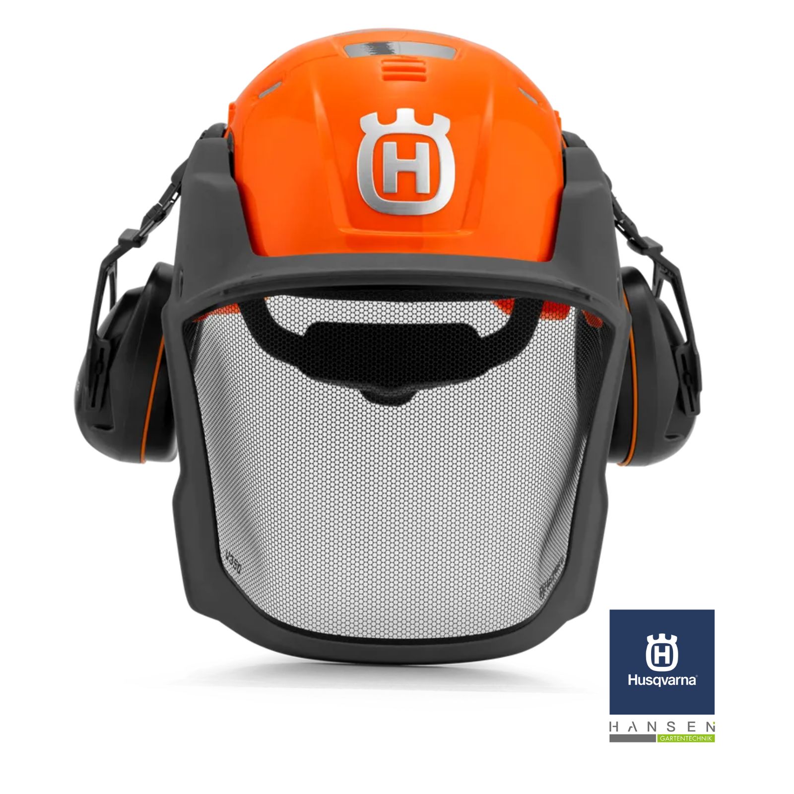 Abbildung zeigt einen  Husqvarna Forsthelm Technical Mips in der Farbe Orange