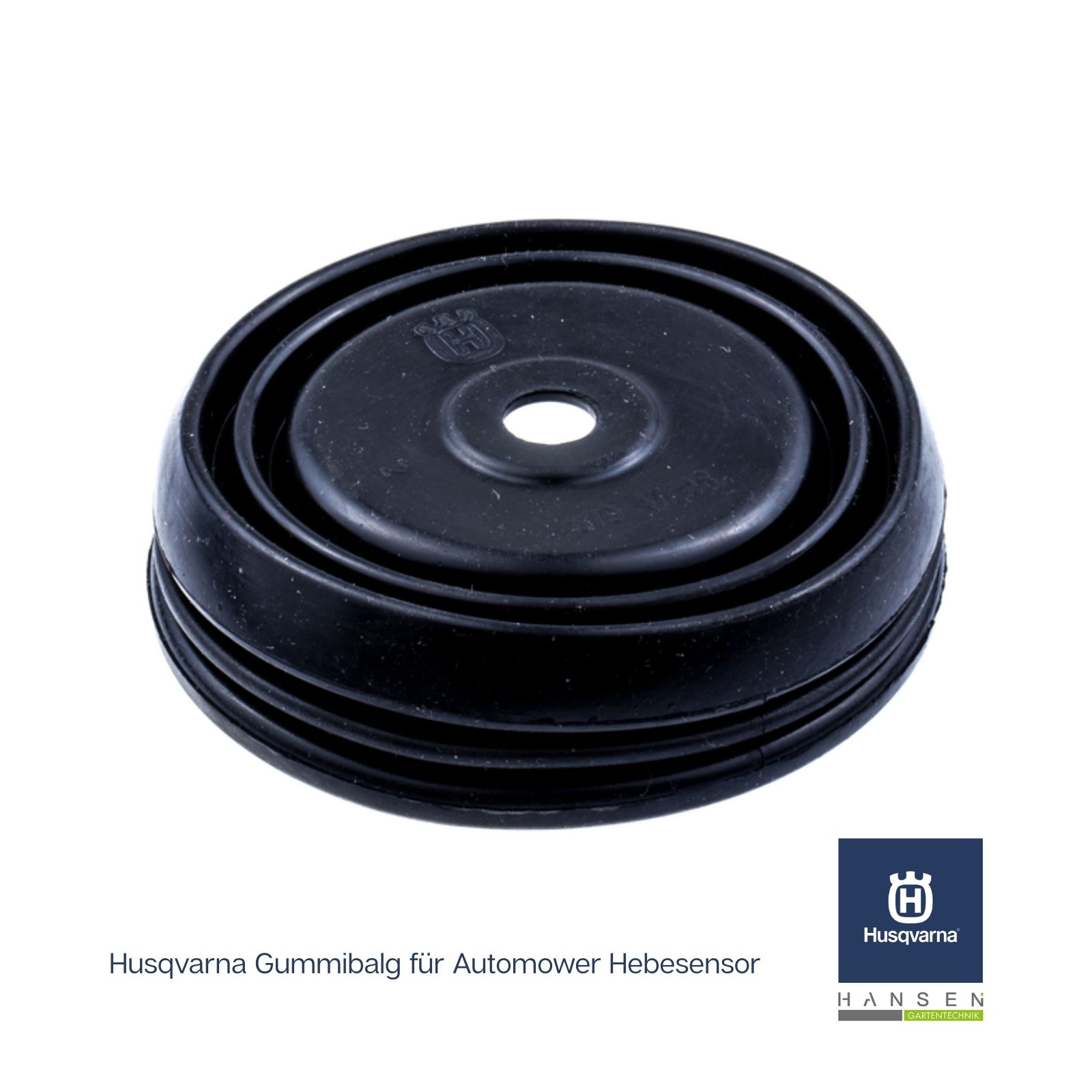 Abbildung zeigt freigestelltes Produktbild zu Husqvarna Gummibalg für Automower Hebesensor vorne 