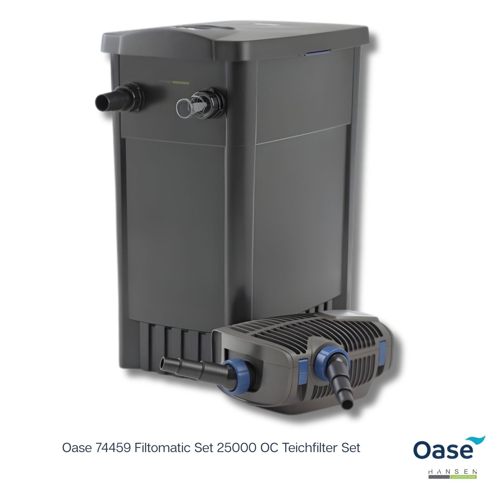 Abbildung zeigt Lieferumfang zum Teichfilterset OASE FiltoMatic Set 25000 OC Abbildung zeigt Lieferumfang zum Teichfilterset OASE FiltoMatic Set 25000 OC