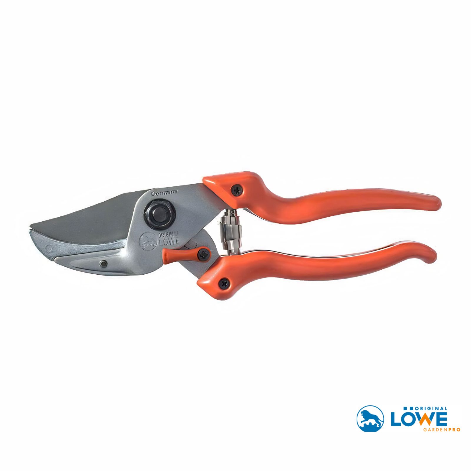 Abbildung zeigt freigestelltes Produktfoto zur Profi Gartenschere Original LÖWE 8.104 Power Cut mit Standardgriff