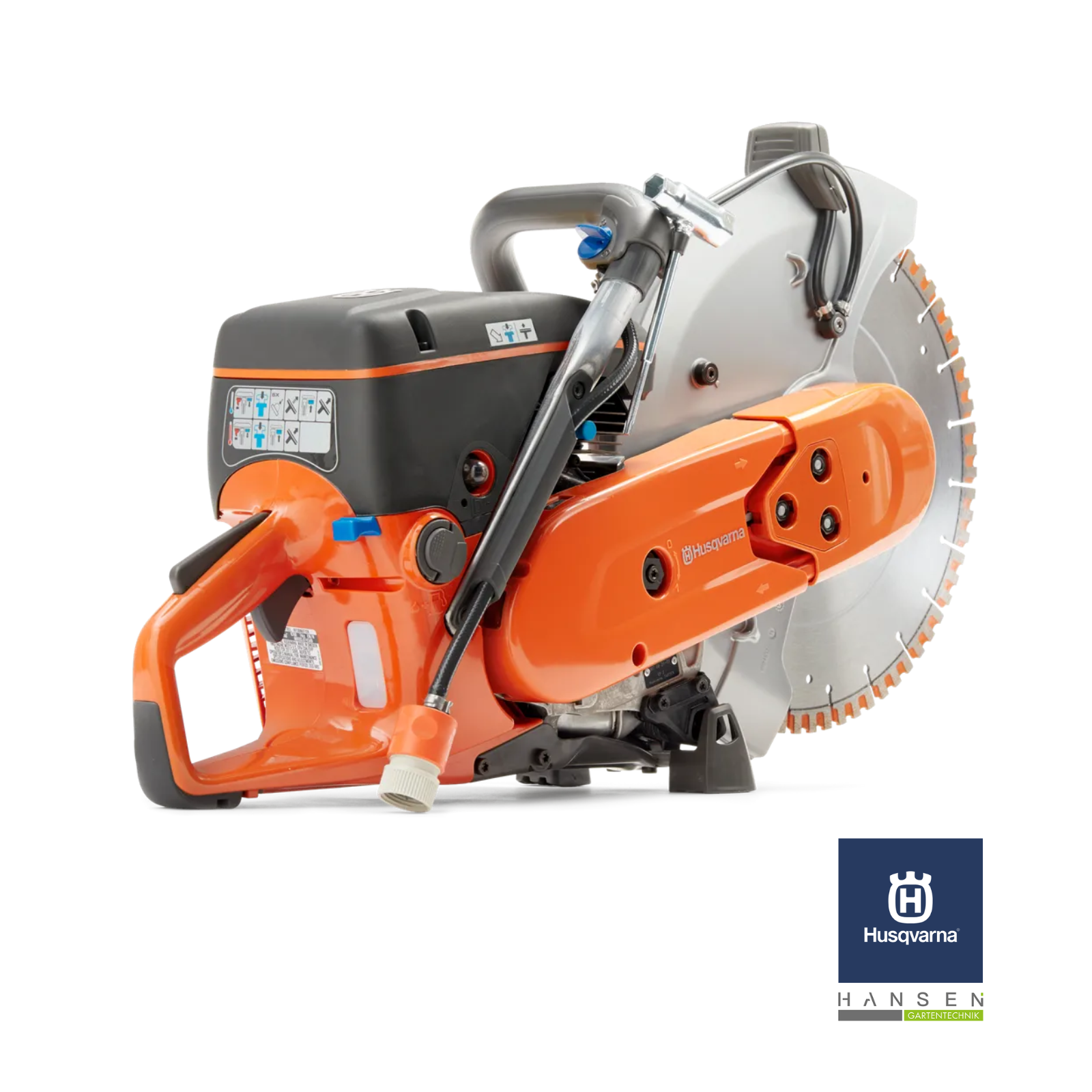 Abbildung zeigt freigestelltes Produktbild zu Husqvarna Construction Trennschleifer K 770 II in der weiteren Seitenansicht (rechts)