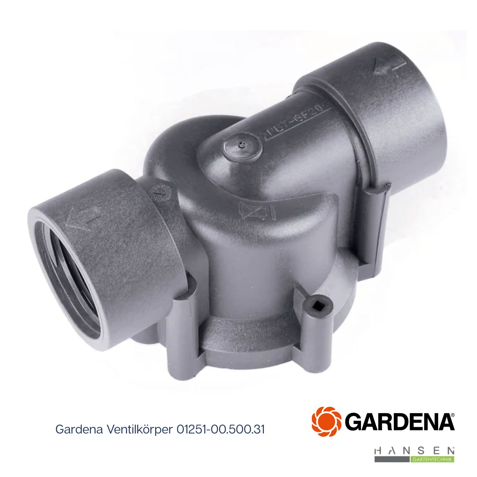 Abbildung zeigt freigestelltes Produktbild zu Gardena Ventilkörper Ersatzteil-Nr. 01251-00.500.31 Abbildung zeigt freigestelltes Produktbild zu Gardena Ventilkörper Ersatzteil-Nr. 01251-00.500.31