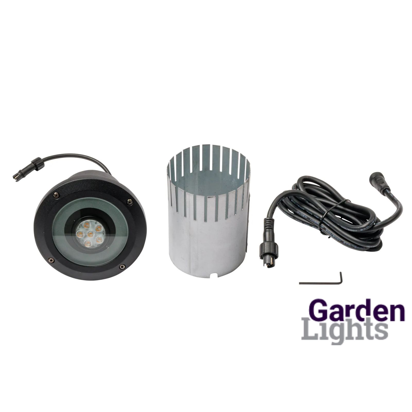 Abbildung zeigt freigestelltes Produktbild zum Lieferumfang zu Garden Lights Rubum SMART (Zigbee) Bodeneinbauleuchte