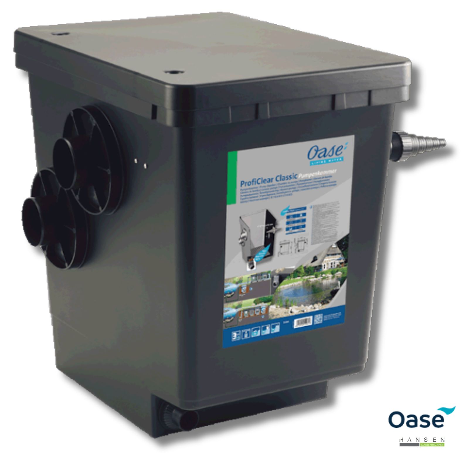 Abbildung zeigt freigestelltes Produktbild zu OASE ProfiClear Classic Pumpenkammer, Hersteller Art Nr 51061