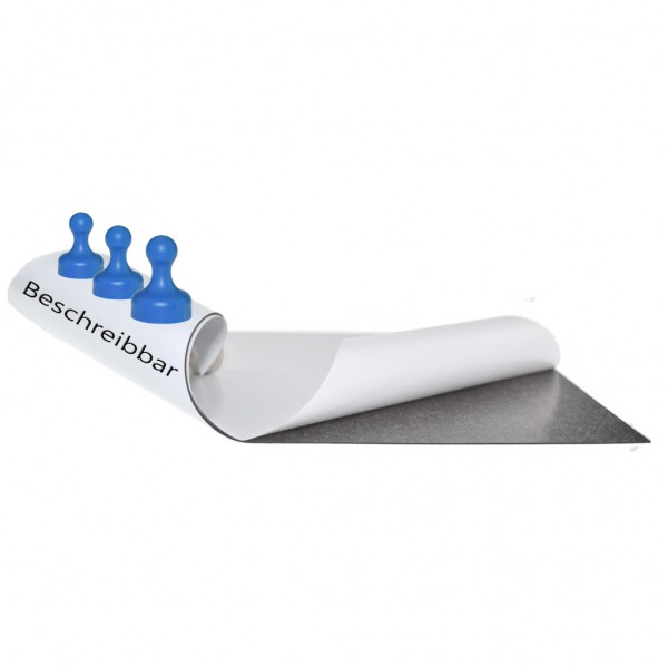 Weiße Magnetfolie A4 - 0,6 Mm Stark, Beschreibbar & Flexibel Einsetzbar