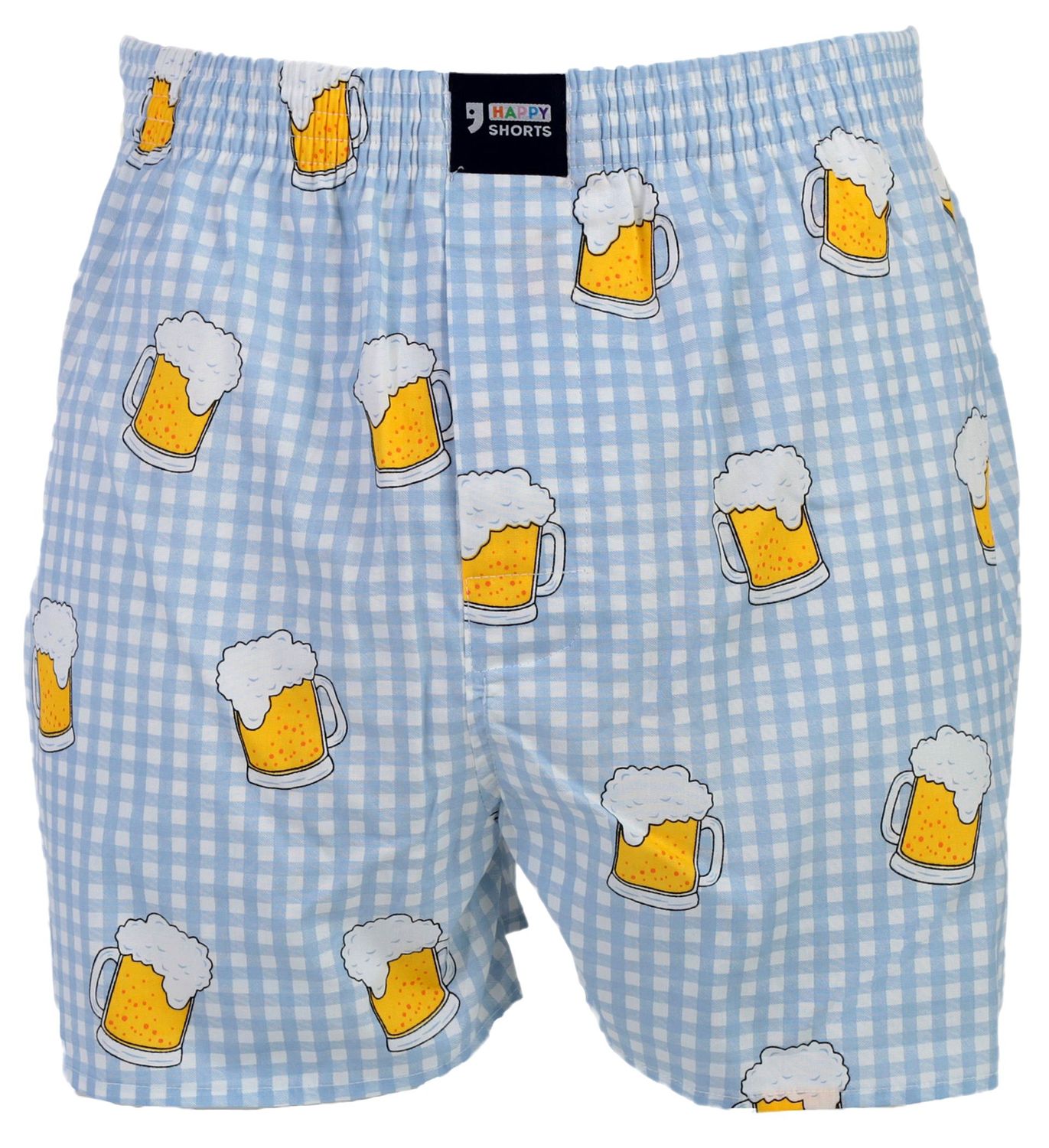 Happy Shorts Heren wijde boxershorts kerst print gingerbread men green