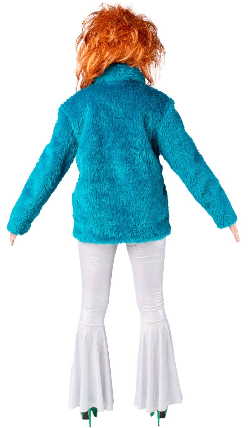 Schlaghose Hologramm weiß silber Disco 70er