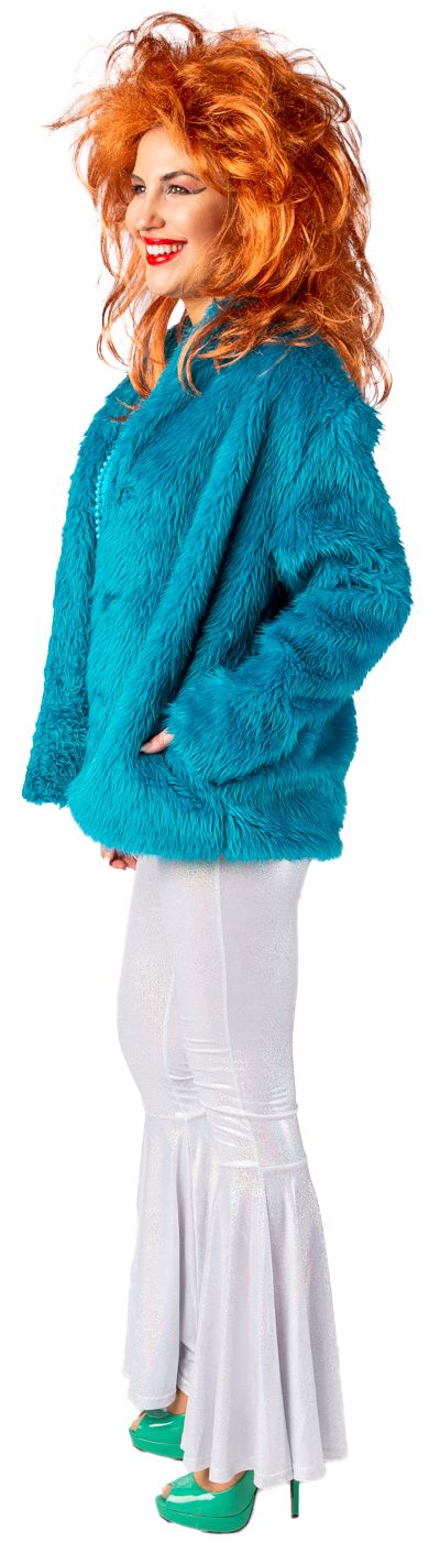 Schlaghose Hologramm weiß silber Disco 70er