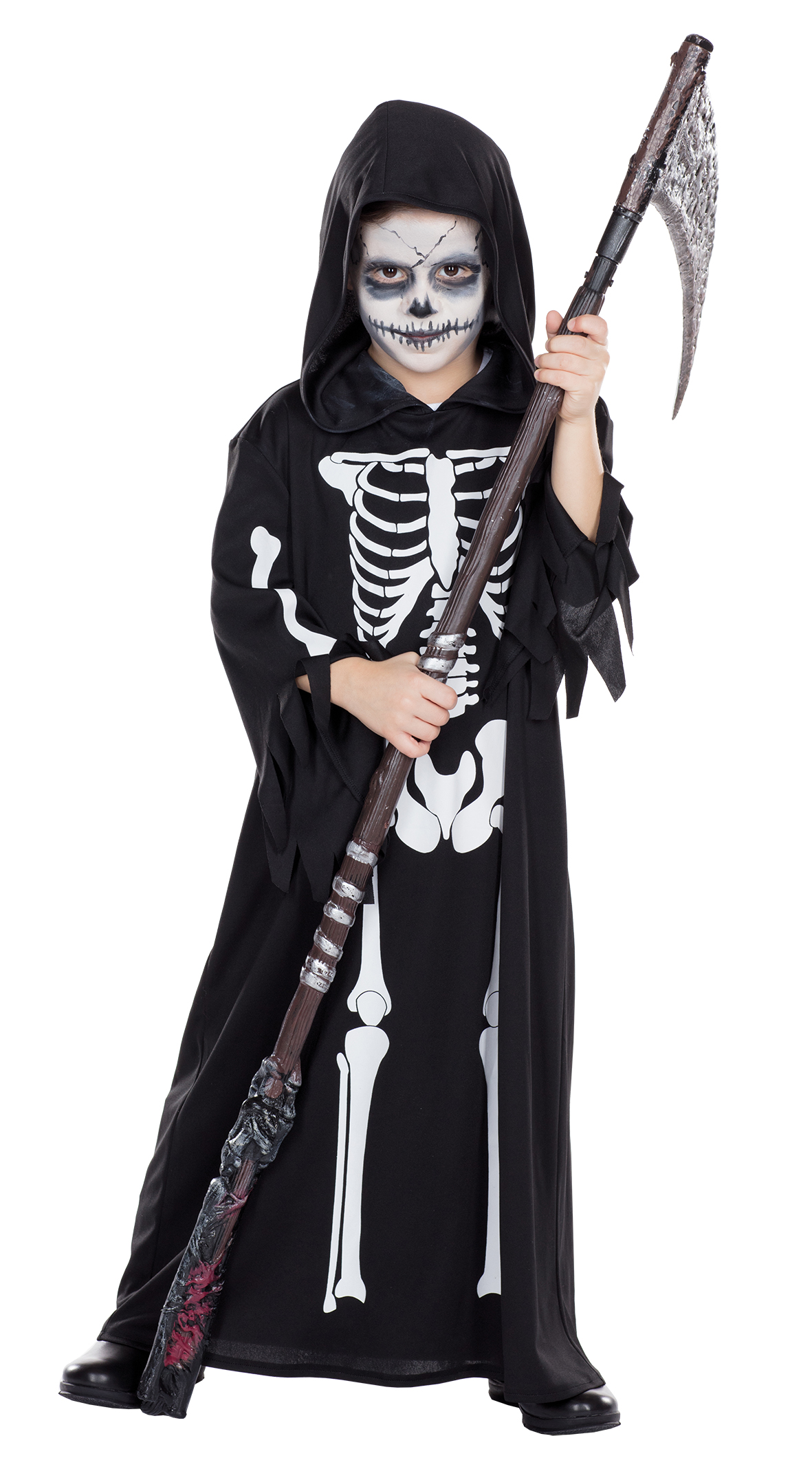 Skelettrobe Halloween Skelett, Party Schlaudt GmbH, Kostüme, Deko, Stoffe
