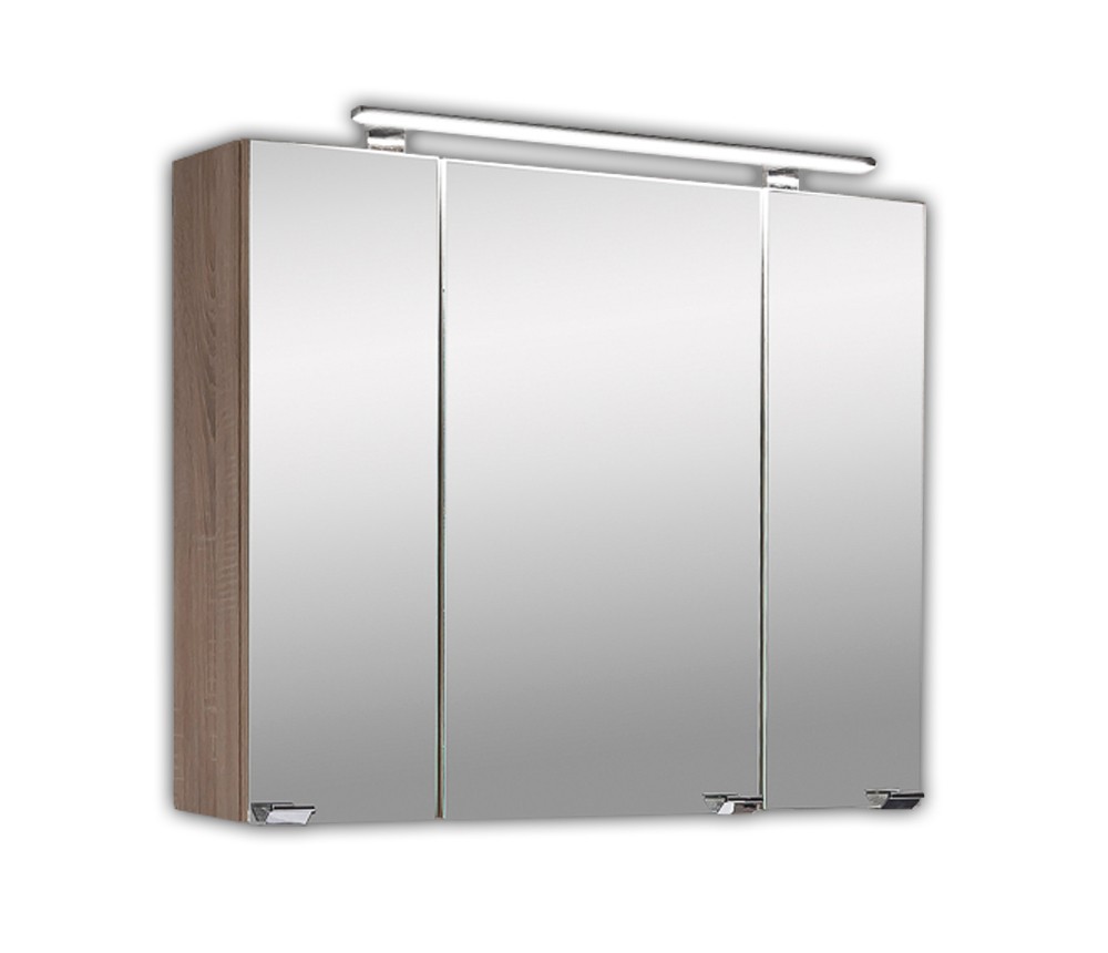 Spiegelschrank mit LED-Beleuchtung sonoma-eiche Bad Spiegelschränke