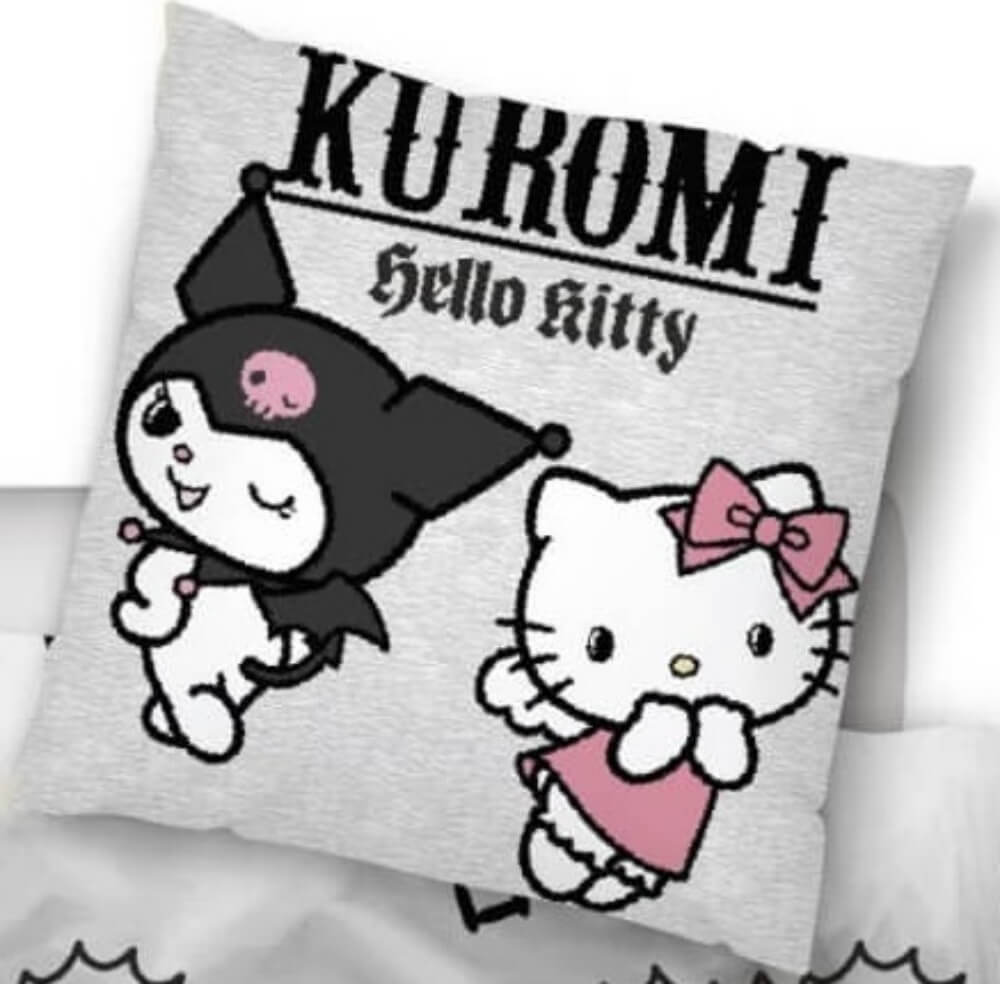 Hello Kitty & Kuromi Wende-Bettwäsche-Set 135x200 80x80 Baumwolle Angel & Devil Hello Kitty & Kuromi Wende-Bettwäsche-Set 135x200 80x80 Baumwolle Angel & Devil