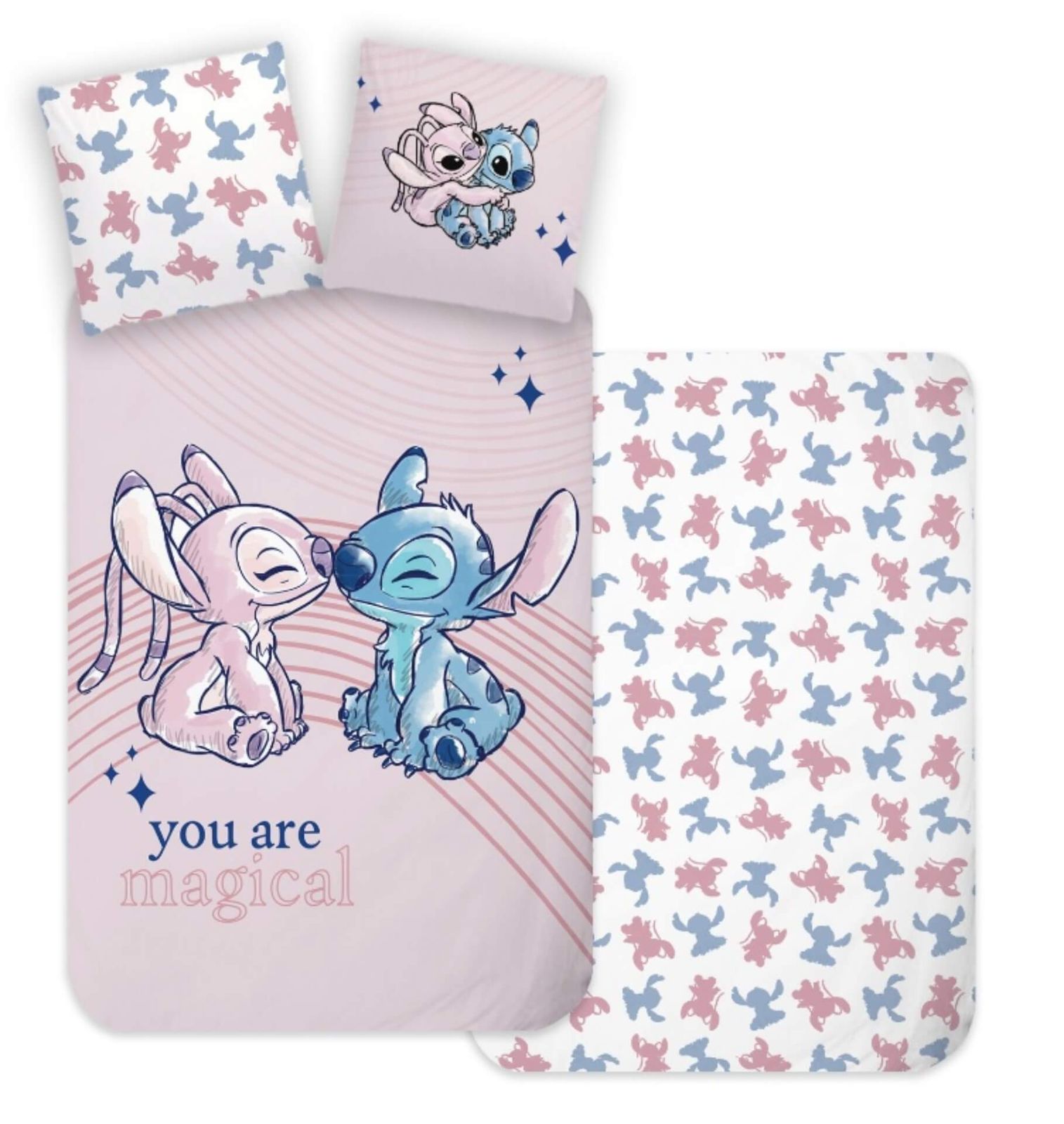 Disney Stitch & Angel Wende-Bettwäsche-Set 135x200 80x80 Baumwolle Bettzeug Disney Stitch & Angel Wende-Bettwäsche-Set 135x200 80x80 Baumwolle Bettzeug