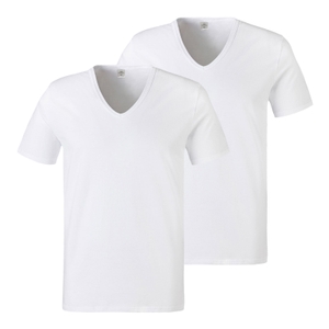 -2er Pack V-NECK weiß