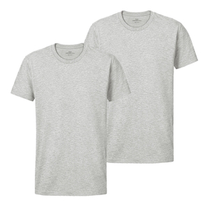 -2er Pack R-NECK grau-mittel-melange