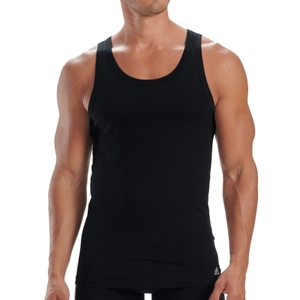 2er Pack Adidas Herren Basic Tank Tops Unterhemden Active Flex Cotton Slim Fit - Bild 1