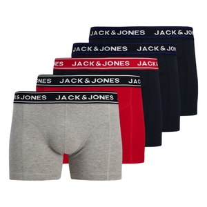 -light grey melange / navy blazer / true red