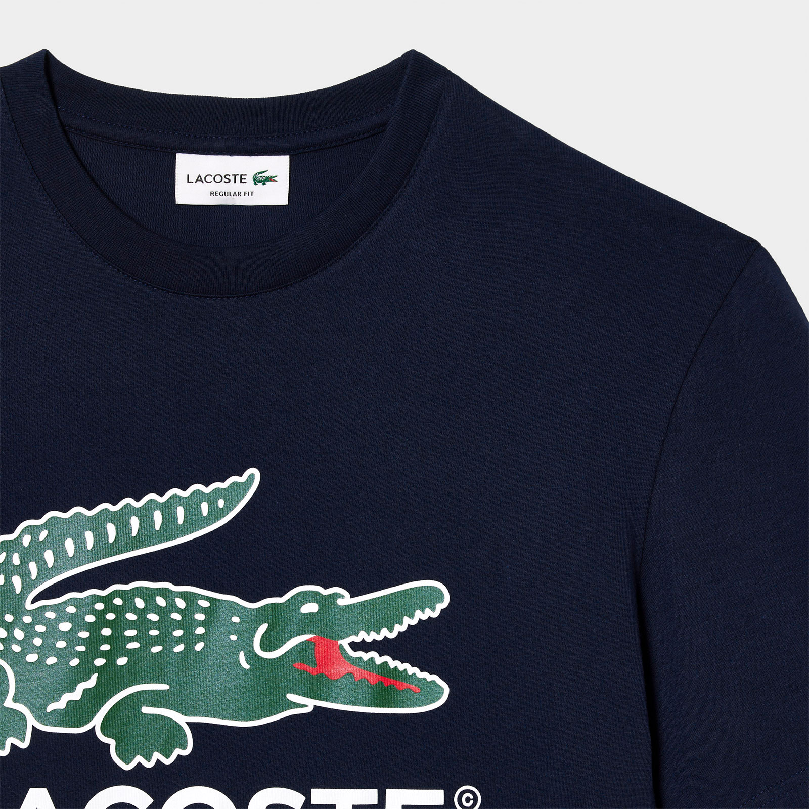 LACOSTE Herren T-Shirt mit Signatur-Aufdruck | Bonvenon Webshop