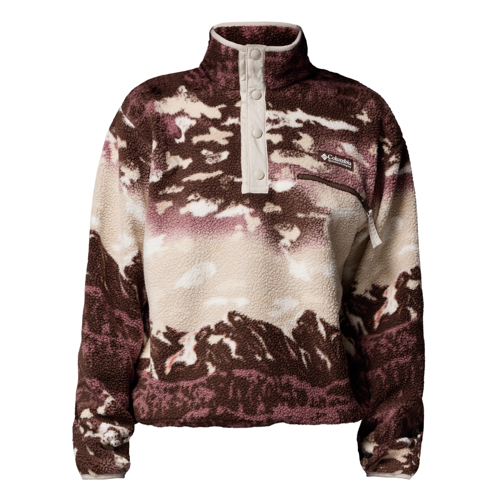 Columbia Damen Pullover Fleecepullover Helvetia™ II Printed Cropped Half Snap Columbia Damen Pullover Fleecepullover Helvetia™ II Printed Cropped Half Snap