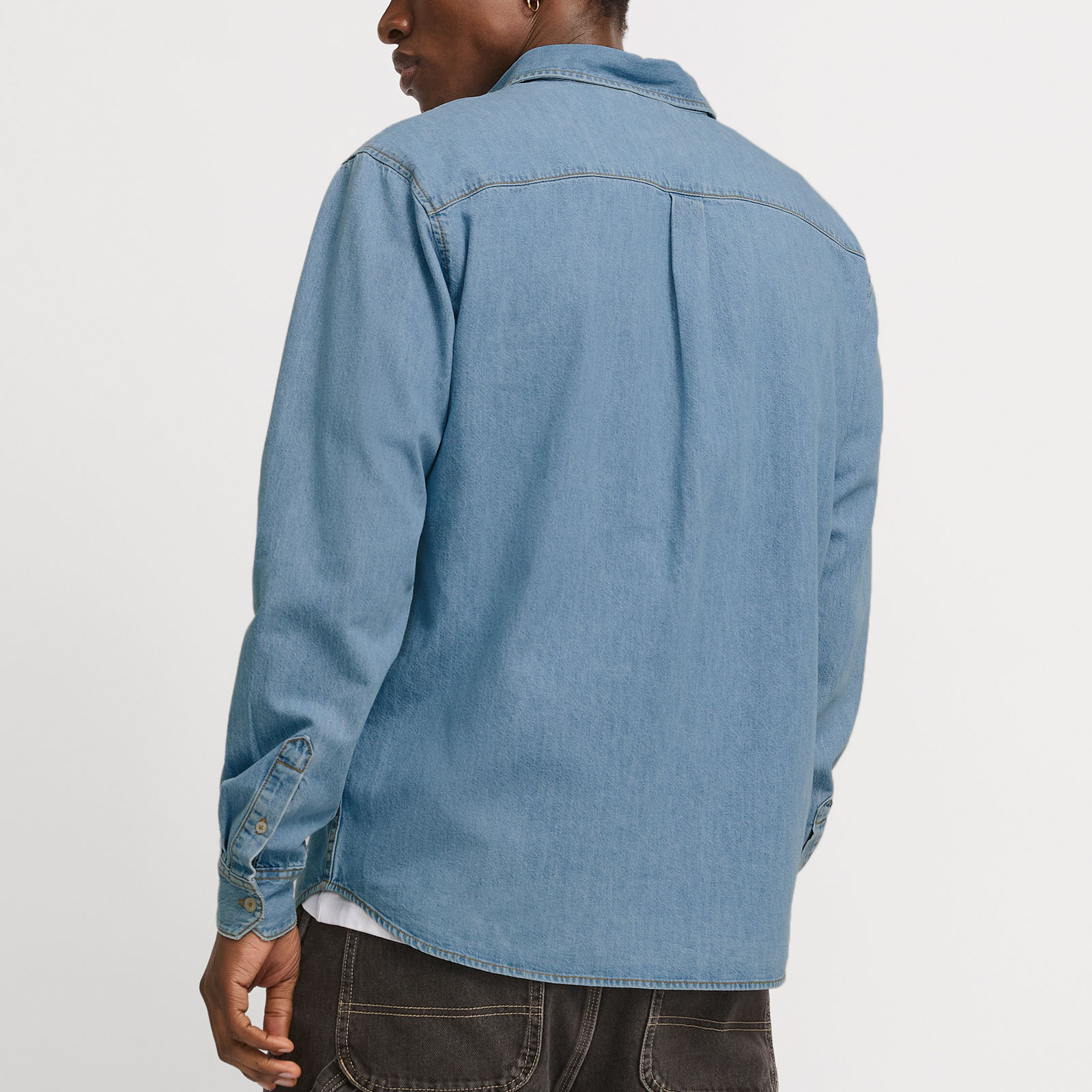 JACK JONES Herren Jeanshemd Overshirt Longsleeve Bonvenon Webshop