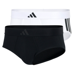 2er Pack Adidas Herren Slip Unterhosen Brief Active Flex Cotton 3-Stripes