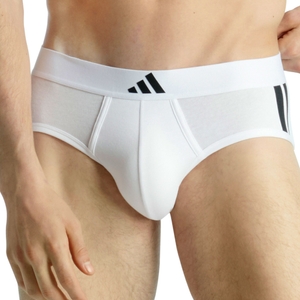 2er Pack Adidas Herren Slip Unterhosen Brief Active Flex Cotton 3-Stripes - Bild 1